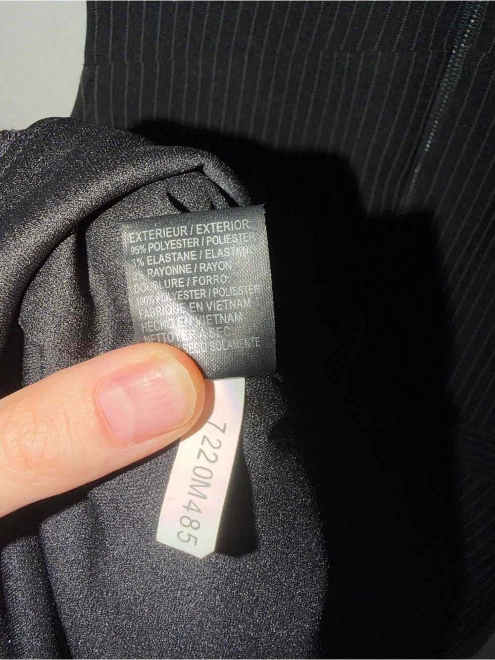 Tahari Arthur S. Levine Black Pinstripe Tailored Fit & Flare Dress Size 6